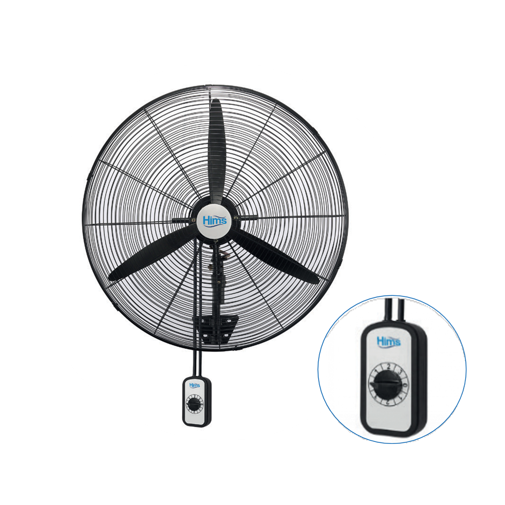 Hims 75cm Sanayi Tipi Duvar Tipi Kablolu Anahtarlı Vantilatör 210w HEF-DA750